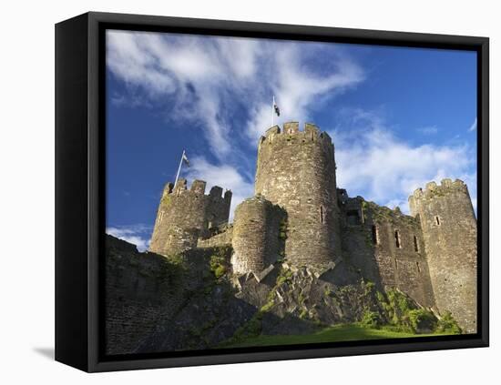 Conwy Medieval Castle in Summer, UNESCO World Heritage Site, Gwynedd, North Wales, UK, Europe-Peter Barritt-Framed Stretched Canvas