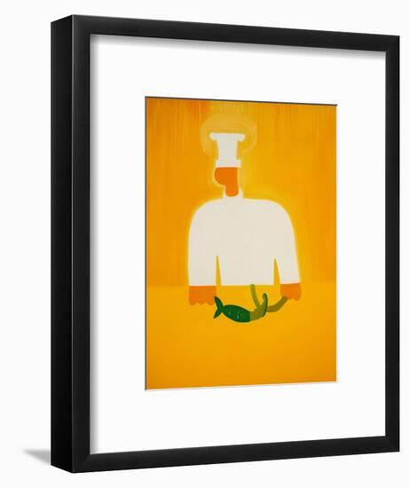 Cook,1998,(oil on linen)-Cristina Rodriguez-Framed Giclee Print