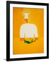 Cook,1998,(oil on linen)-Cristina Rodriguez-Framed Giclee Print