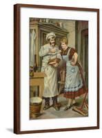 Cook Giving Maid Something to Taste-null-Framed Giclee Print