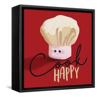 Cook Happy-Jace Grey-Framed Stretched Canvas