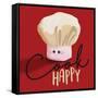 Cook Happy-Jace Grey-Framed Stretched Canvas