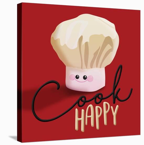 Cook Happy-Jace Grey-Stretched Canvas