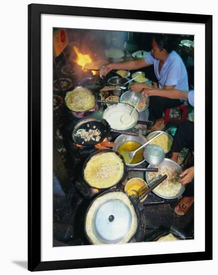 Cook in Restaurant, Ho Chi Minh City (Formerly Saigon), Vietnam, Indochina, Southeast Asia-Tim Hall-Framed Photographic Print