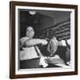 Cook in the Napoli Restaurant Holding up an Octopus, a Delicacy in Argentina-Thomas D^ Mcavoy-Framed Photographic Print