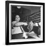 Cook in the Napoli Restaurant Holding up an Octopus, a Delicacy in Argentina-Thomas D^ Mcavoy-Framed Photographic Print