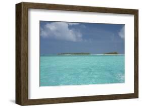 Cook Islands, Aitutaki, Honeymoon Island. Motu Surrounded by Lagoon-Cindy Miller Hopkins-Framed Photographic Print