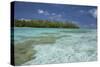 Cook Islands, Aitutaki. One Foot Island, Shallow Lagoon with Coral-Cindy Miller Hopkins-Stretched Canvas