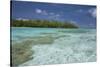 Cook Islands, Aitutaki. One Foot Island, Shallow Lagoon with Coral-Cindy Miller Hopkins-Stretched Canvas