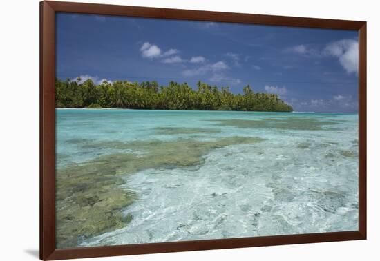 Cook Islands, Aitutaki. One Foot Island, Shallow Lagoon with Coral-Cindy Miller Hopkins-Framed Photographic Print