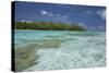 Cook Islands, Aitutaki. One Foot Island, Shallow Lagoon with Coral-Cindy Miller Hopkins-Stretched Canvas