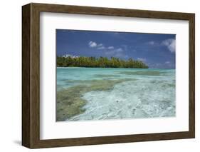 Cook Islands, Aitutaki. One Foot Island, Shallow Lagoon with Coral-Cindy Miller Hopkins-Framed Photographic Print
