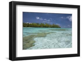 Cook Islands, Aitutaki. One Foot Island, Shallow Lagoon with Coral-Cindy Miller Hopkins-Framed Photographic Print