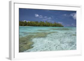 Cook Islands, Aitutaki. One Foot Island, Shallow Lagoon with Coral-Cindy Miller Hopkins-Framed Photographic Print