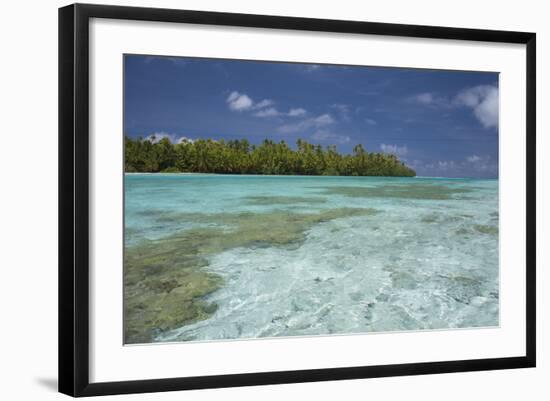 Cook Islands, Aitutaki. One Foot Island, Shallow Lagoon with Coral-Cindy Miller Hopkins-Framed Photographic Print