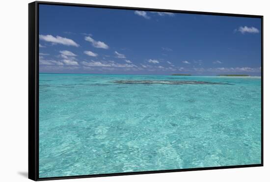 Cook Islands. Palmerston Island. Shallow Lagoon with Coral-Cindy Miller Hopkins-Framed Stretched Canvas