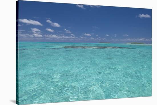 Cook Islands. Palmerston Island. Shallow Lagoon with Coral-Cindy Miller Hopkins-Stretched Canvas