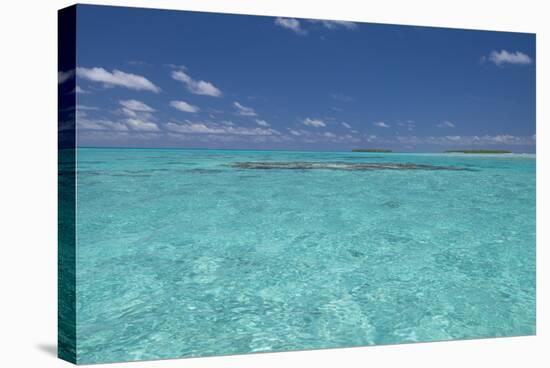 Cook Islands. Palmerston Island. Shallow Lagoon with Coral-Cindy Miller Hopkins-Stretched Canvas