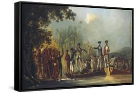 Cook Landing at Malekula, One of the New Hebrides 1774-William Hodges-Framed Stretched Canvas