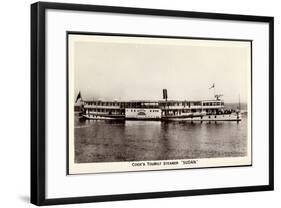 Cook's Tourist Steamer Sudan, Steamboat, Ferry-null-Framed Giclee Print