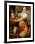 Cook with chicken (1574)-Joachim Bueckelaer-Framed Giclee Print