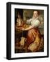 Cook with chicken (1574)-Joachim Bueckelaer-Framed Giclee Print