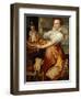 Cook with chicken (1574)-Joachim Bueckelaer-Framed Giclee Print