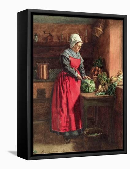 Cook with Red Apron, 1862-Leon Bonvin-Framed Stretched Canvas