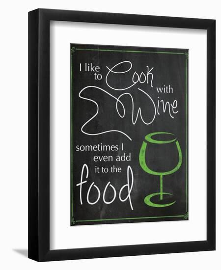 Cook with Wine-Lauren Gibbons-Framed Art Print