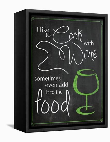 Cook with Wine-Lauren Gibbons-Framed Stretched Canvas