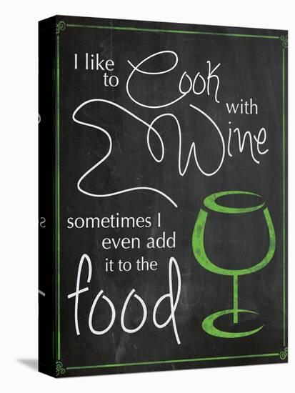 Cook with Wine-Lauren Gibbons-Stretched Canvas