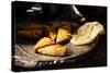 Cooked Bhature and Samosas, Sector 7, Chandigarh, Punjab and Haryana Provinces, India-Ben Pipe-Stretched Canvas