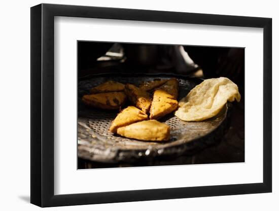 Cooked Bhature and Samosas, Sector 7, Chandigarh, Punjab and Haryana Provinces, India-Ben Pipe-Framed Photographic Print