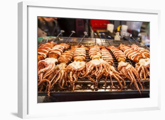 Cooked Squid, Shilin Night Market, Taipei, Taiwan, Asia-Michael Runkel-Framed Photographic Print