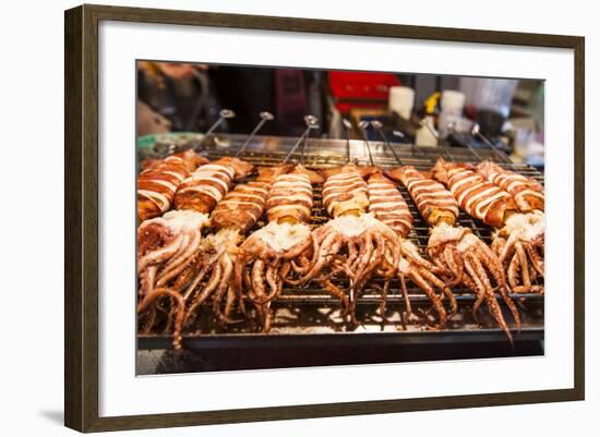 Cooked Squid, Shilin Night Market, Taipei, Taiwan, Asia-Michael Runkel-Framed Photographic Print