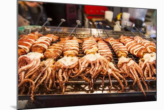 Cooked Squid, Shilin Night Market, Taipei, Taiwan, Asia-Michael Runkel-Mounted Photographic Print