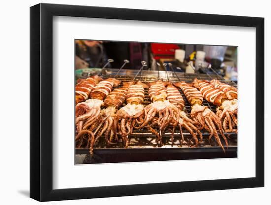 Cooked Squid, Shilin Night Market, Taipei, Taiwan, Asia-Michael Runkel-Framed Premium Photographic Print