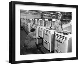 Cooker Production Line at the Gec Factory, Swinton, South Yorkshire, 1960-Michael Walters-Framed Photographic Print