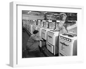 Cooker Production Line at the Gec Factory, Swinton, South Yorkshire, 1960-Michael Walters-Framed Photographic Print