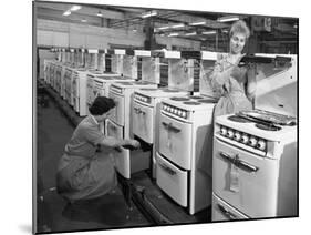 Cooker Production Line at the Gec Factory, Swinton, South Yorkshire, 1960-Michael Walters-Mounted Photographic Print