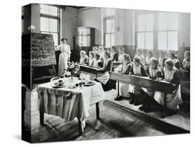 Cookery Class, Gopsall Street School, Shoreditch, London, 1908-null-Stretched Canvas