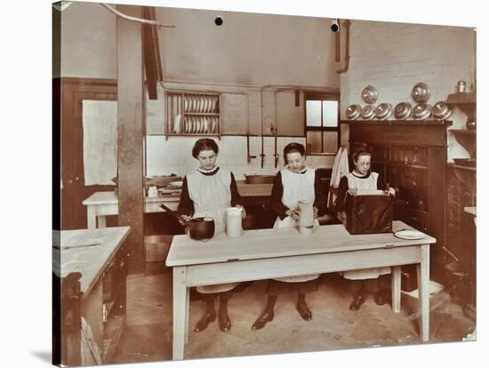 Cookery Lesson, Morden Terrace School, Greenwich, London, 1908-null-Stretched Canvas