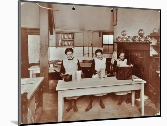 Cookery Lesson, Morden Terrace School, Greenwich, London, 1908-null-Mounted Photographic Print