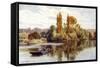 Cookham Ferry-Alfred Robert Quinton-Framed Stretched Canvas