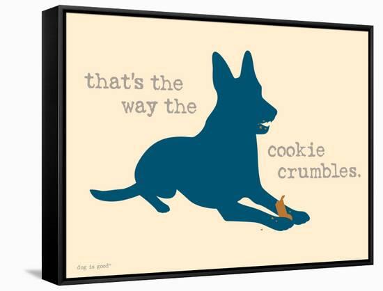 Cookie Crumbles-Dog is Good-Framed Stretched Canvas
