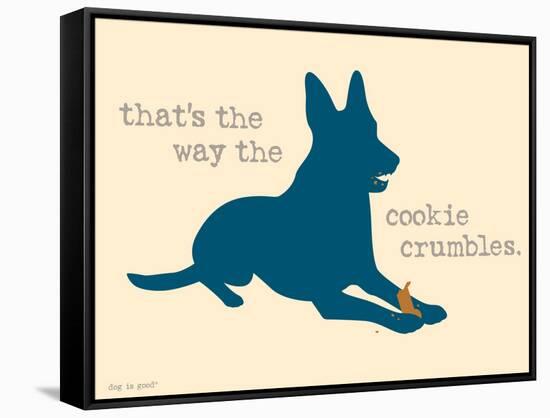 Cookie Crumbles-Dog is Good-Framed Stretched Canvas