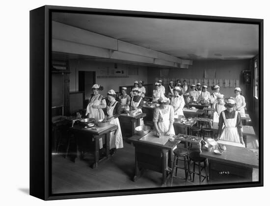 Cooking Class, Seattle, 1909-Ashael Curtis-Framed Stretched Canvas