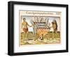 Cooking Fish, from "Admiranda Narratio...", 1585-88-John White-Framed Giclee Print