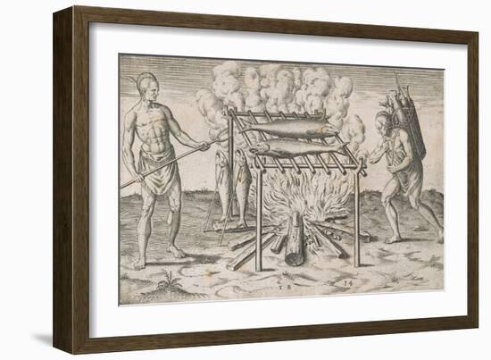 Cooking Fish-Theodore de Bry-Framed Giclee Print