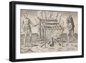 Cooking Fish-Theodore de Bry-Framed Giclee Print